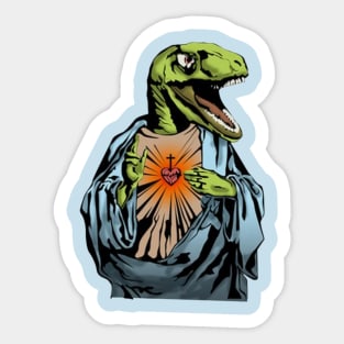 Raptor Jesus Sticker